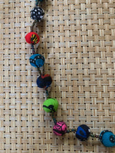 Load image into Gallery viewer, Colorful Fabric Beads Necklace.