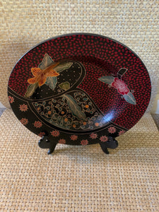 Handpainted Indonesian Bowl with Stand