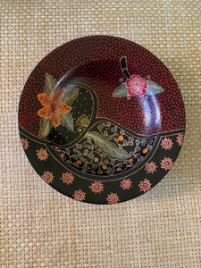 Handpainted Indonesian Bowl with Stand