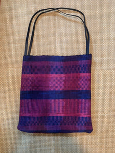 Hand Woven Tribal Textile Tote Bag With Beaded Tassel