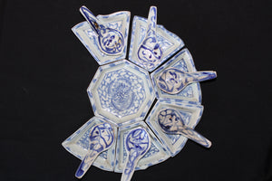 Late Qing Porcelain Sauce Bowl Set (1800-1912)