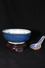 Load image into Gallery viewer, Vintage Japanese Soup Bowl with stand and spoon