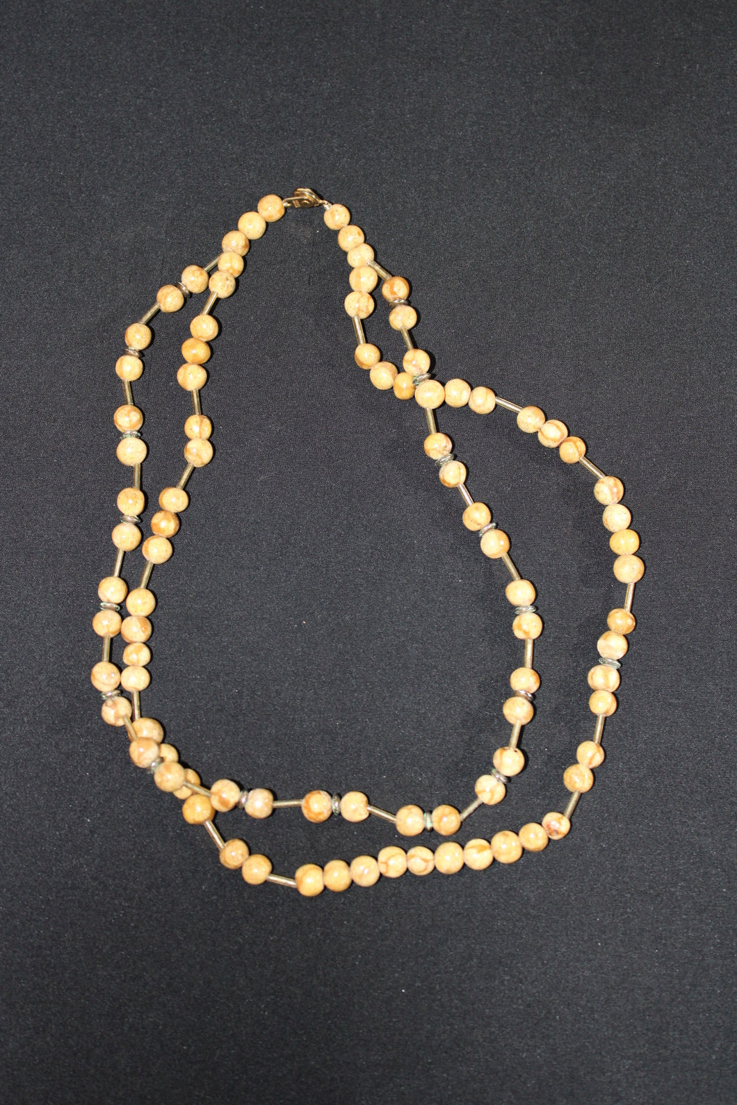 Double Stranded Stone Beaded Necklace