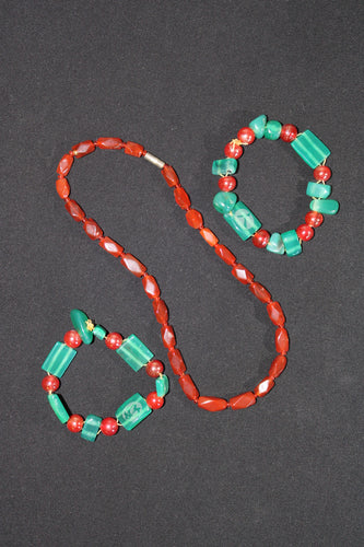 Charming Carnelian Necklace and Bracelets Sets